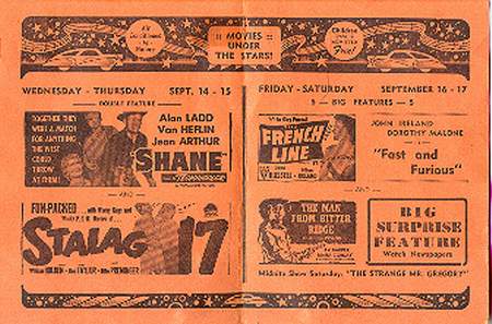 Starlite Drive-In Theatre - 1955 Flyer (newer photo)